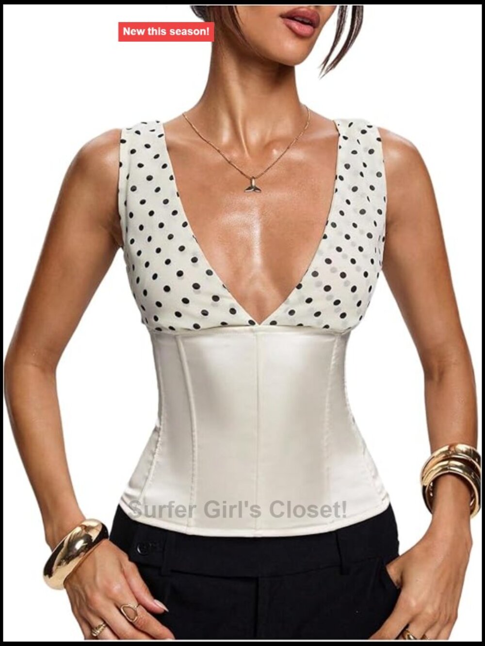 Satin Bustier Corset Top Y2K Deep V Neck Lace Up Sleeveless Going Out Tank